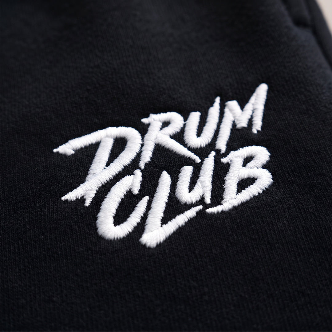 Drum Club Brush Logo Wide-Leg Pants — Black