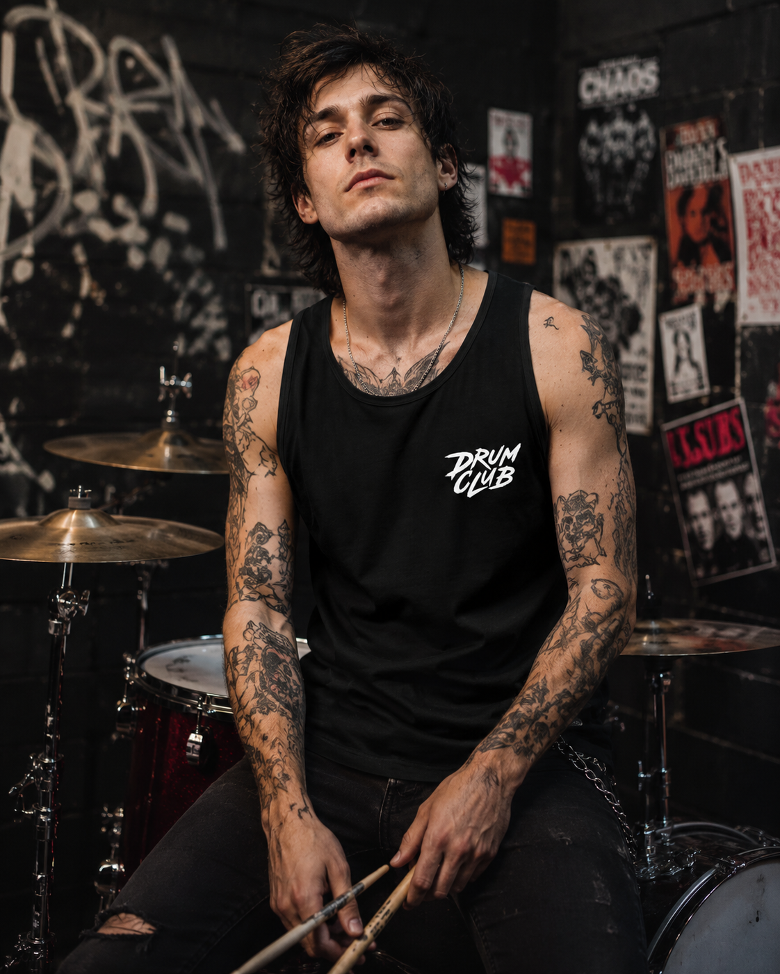 DRUM CLUB Brush Tank Top