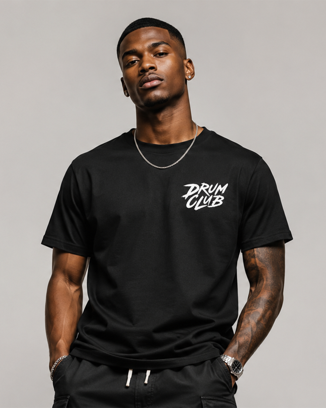 DRUM CLUB Global Black Tee